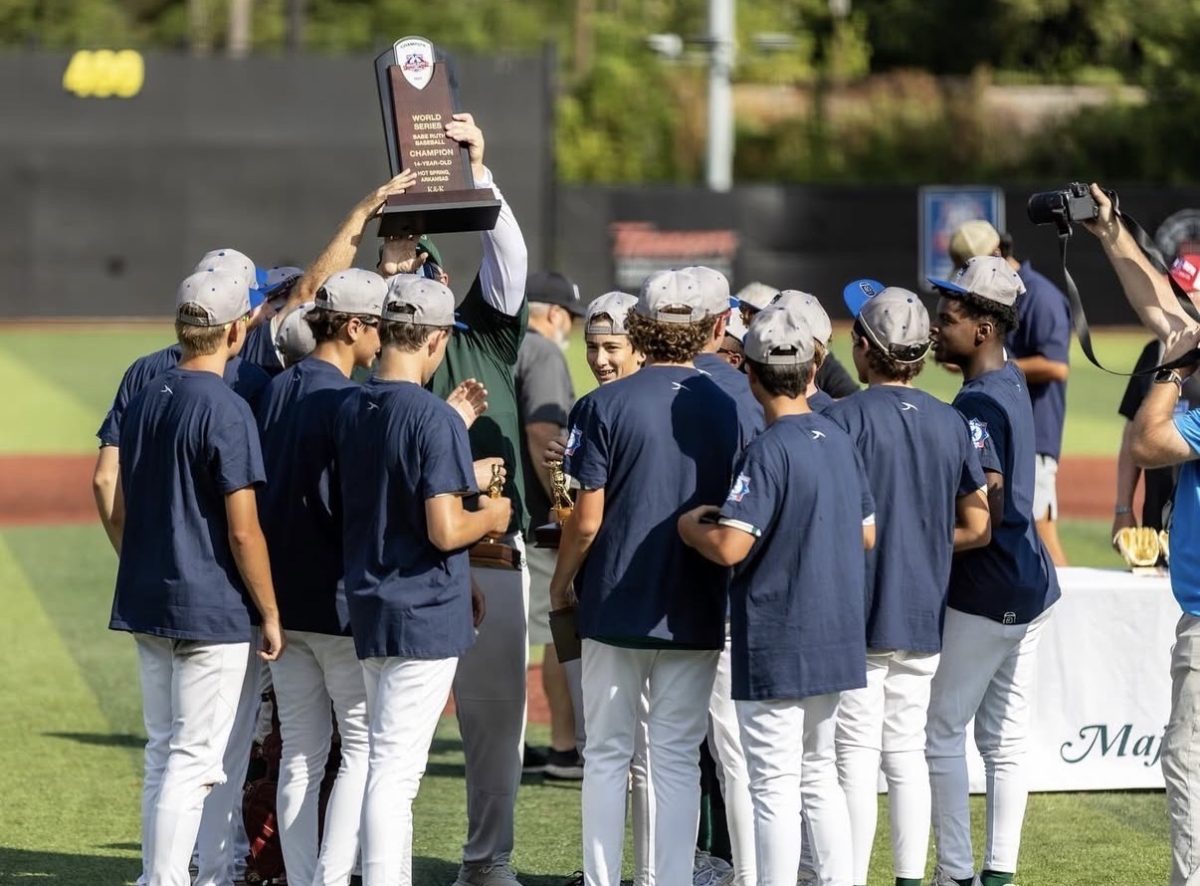 The Tallahassee Babe Ruth Little League team celebrates their World Series win in Arkansas.

Photo courtesy of Jason Ravenel.