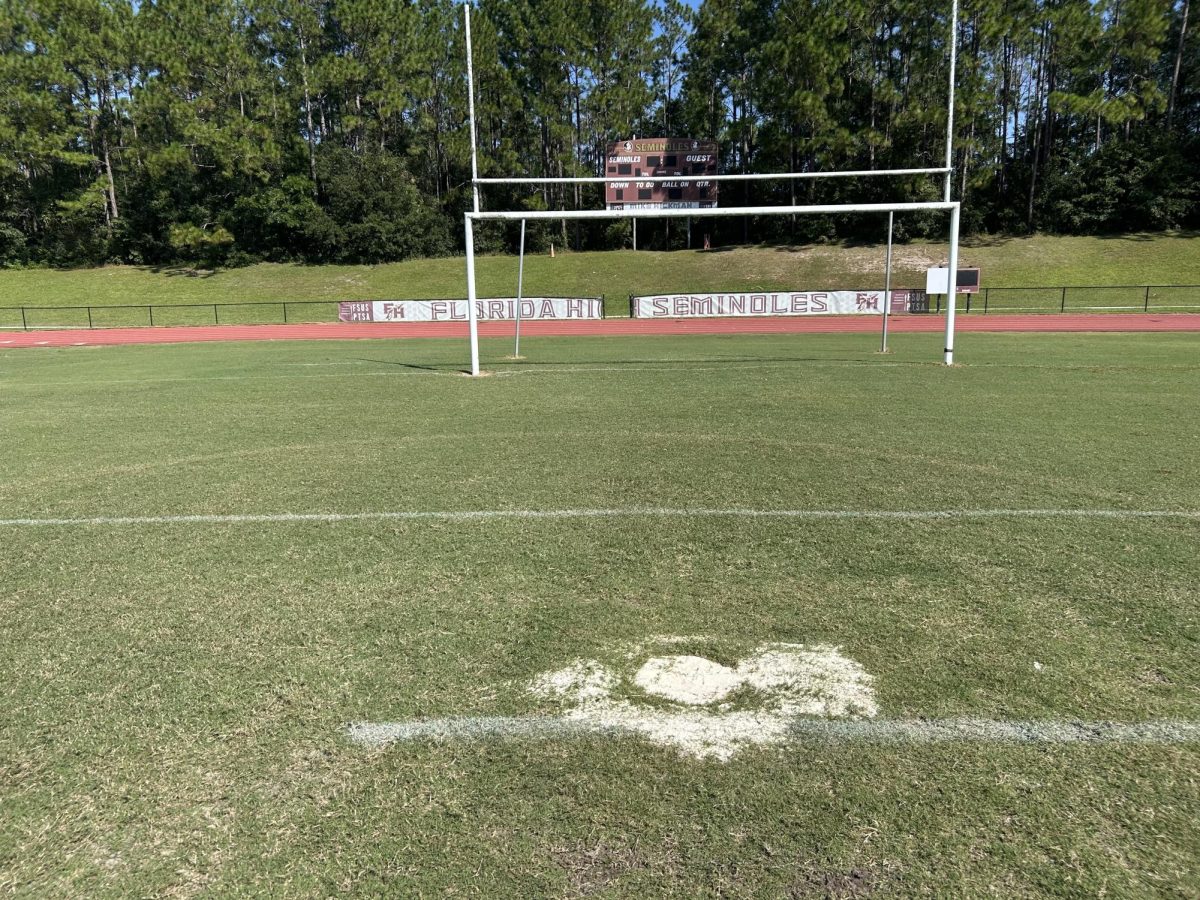The goal box on the soccer field is a particular concern. There is a sandy hole positioned directly where the goalie stands during the game. 