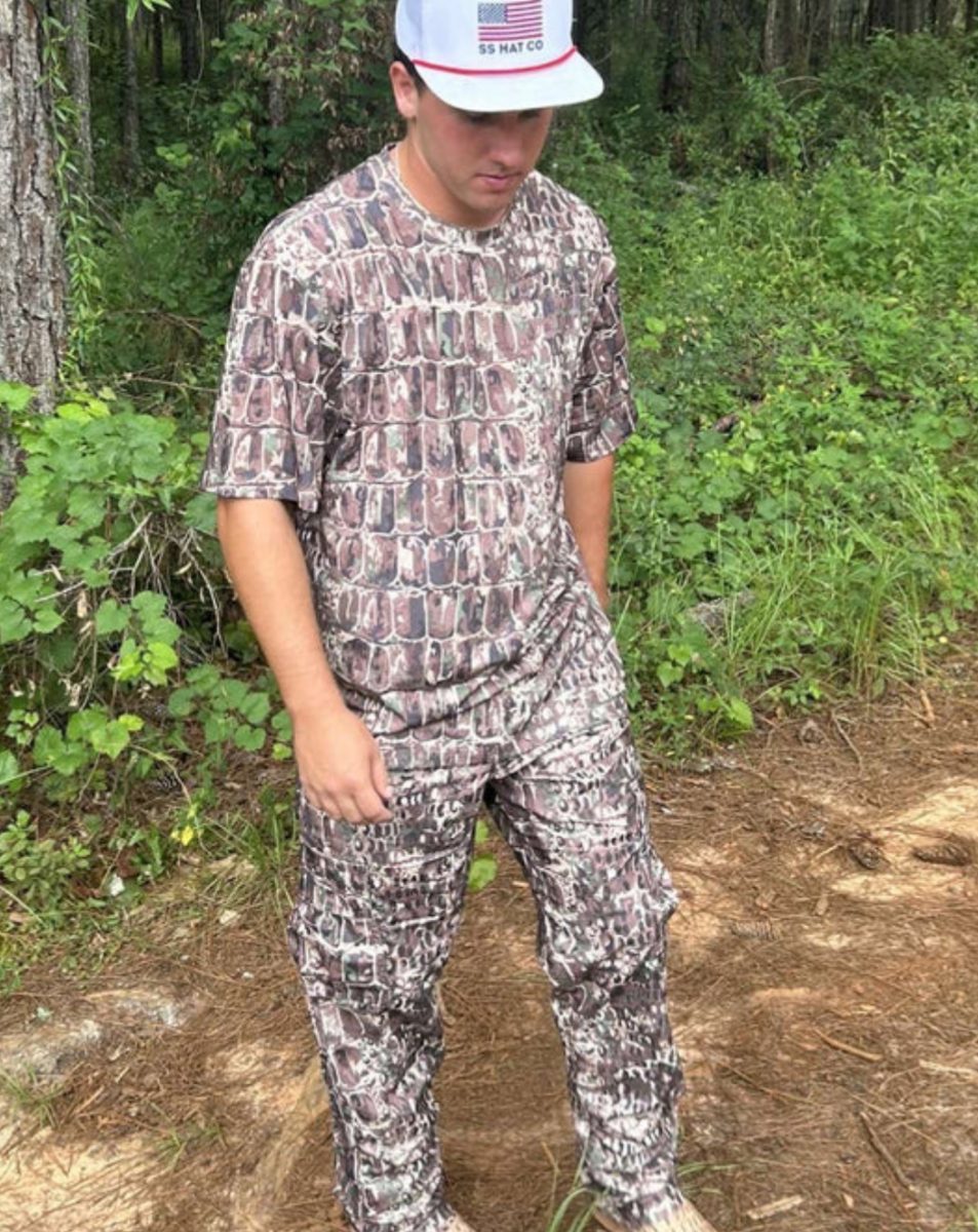 Senior Brayden Chason wears clothing from Brady Finn’s BGO Gear.
Photo courtesy of Brady Finn.