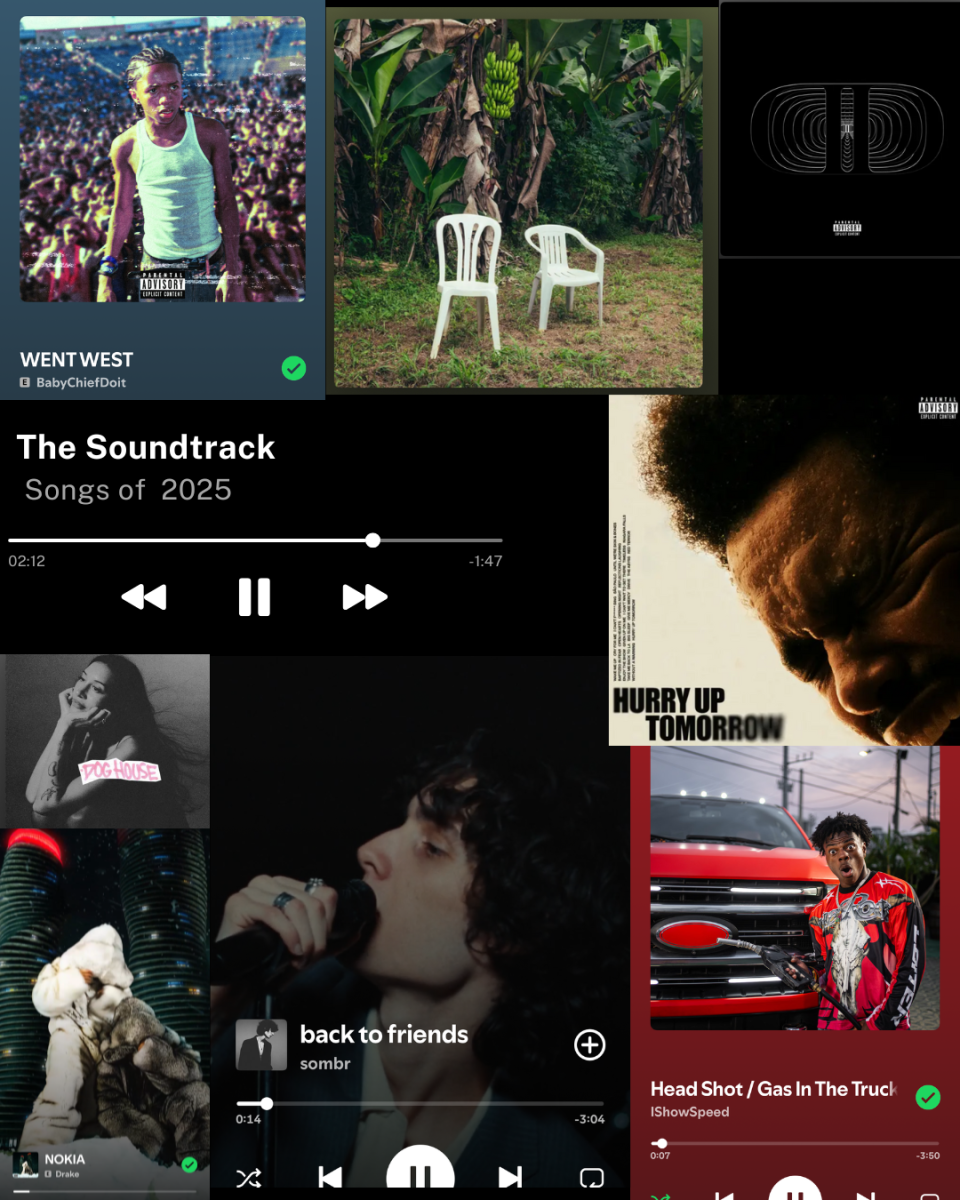 This playlist shows many of the songs that were popular in 2025 and topped many students' Spotify playlists.