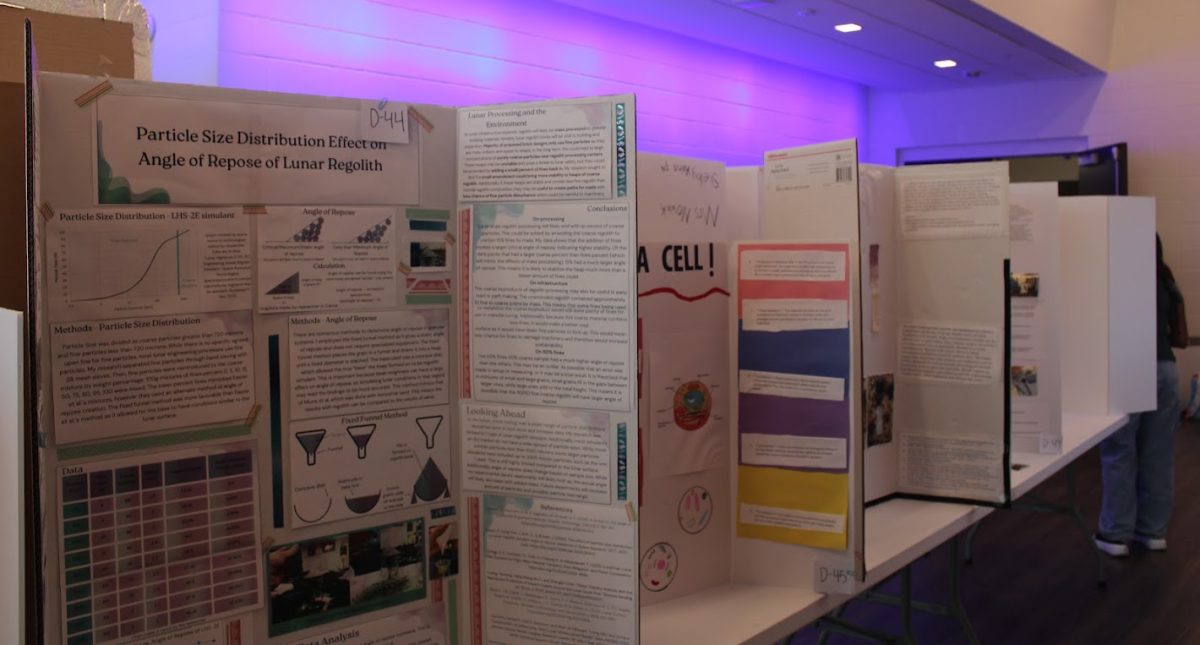 The National Science Honor Society sponsored the yearly science fair, which allows students from grades K-12 to submit a project. 