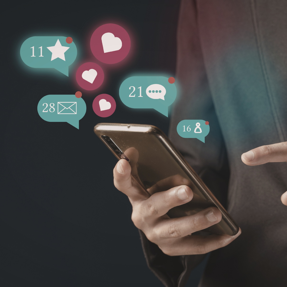 The consistent access to social media and other apps has consumed people's everyday lives. How much of this creates a disconnect in relationships has yet to be seen.
Photo designed in Canva.