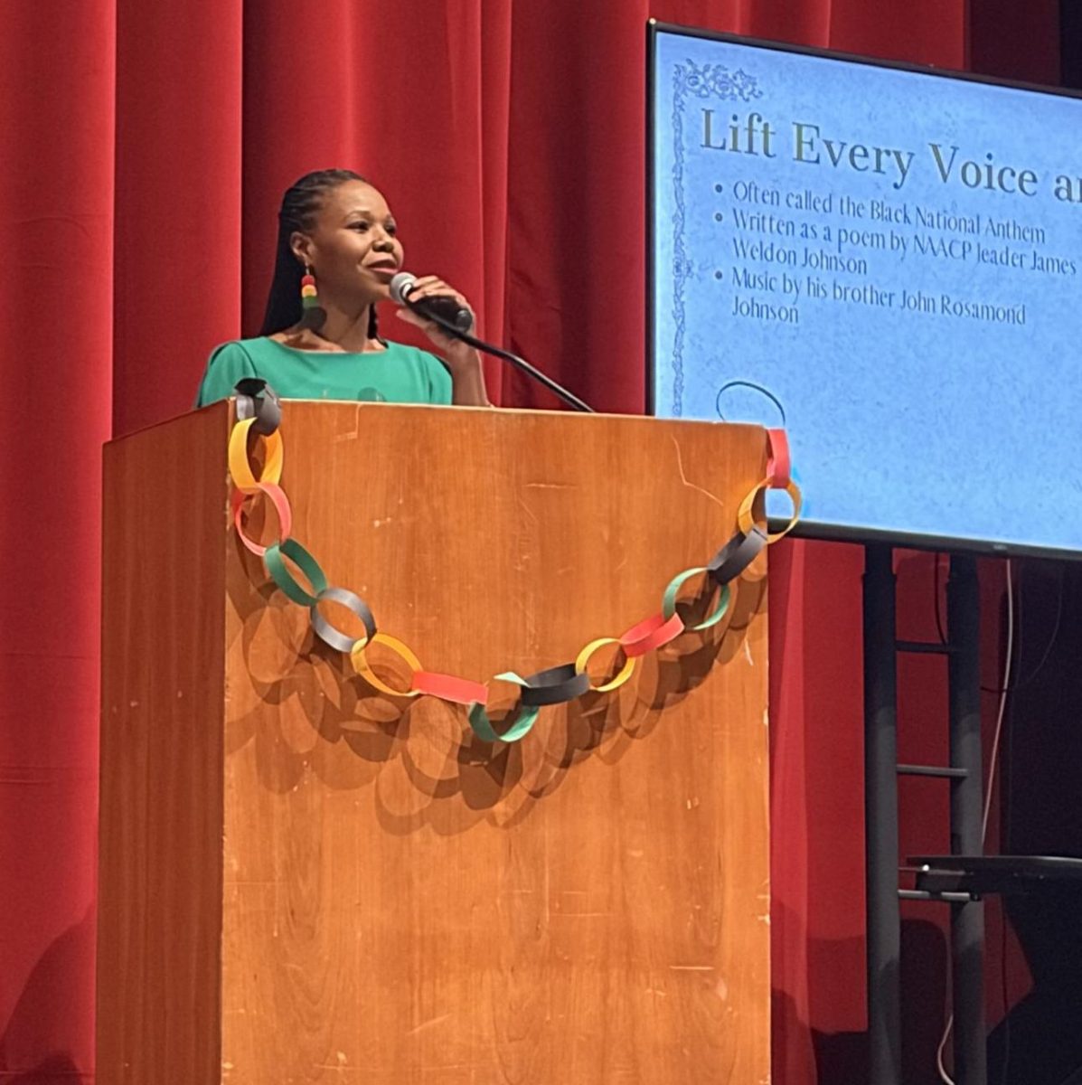 Local newscaser Lenetra Bennett, from WCTV, was the emcee at the BIG Black History Month program.