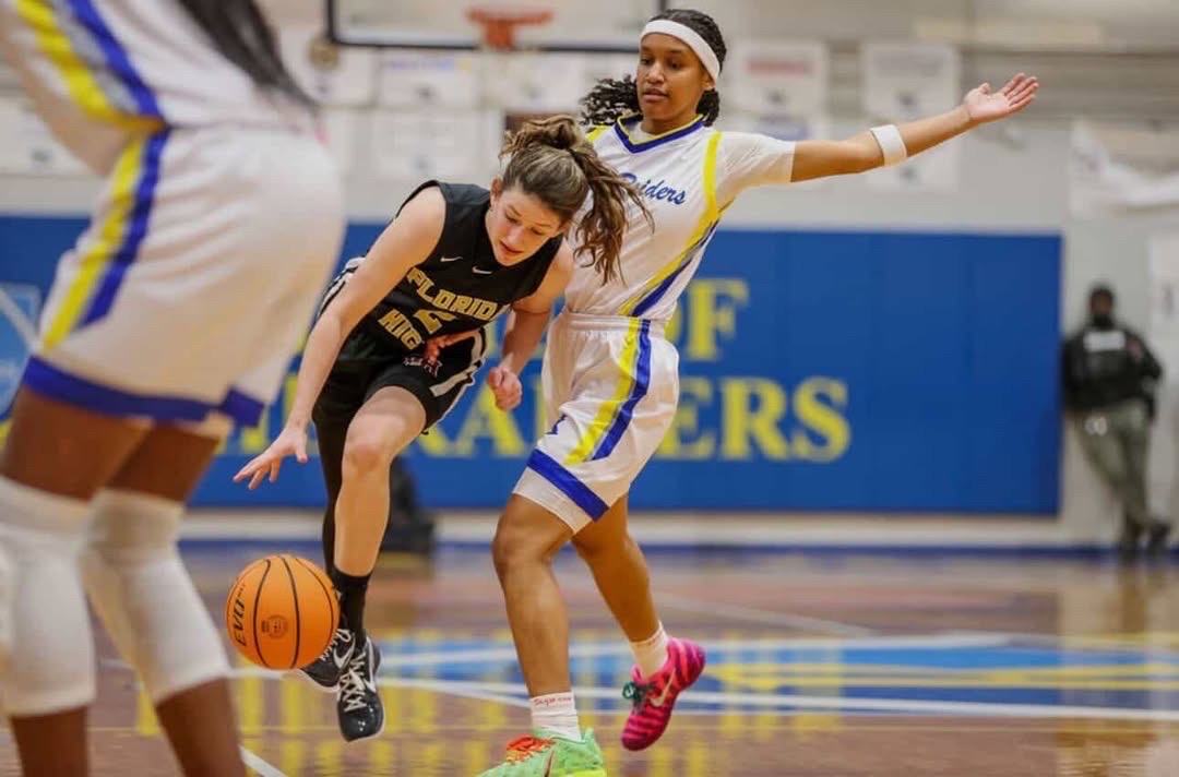 Eighth grader Callie James had an incredible season with Florida High girls' varsity basketball. She is considered a top guards in the nation for the class of 2030.
Photo courtesy of Callie James.