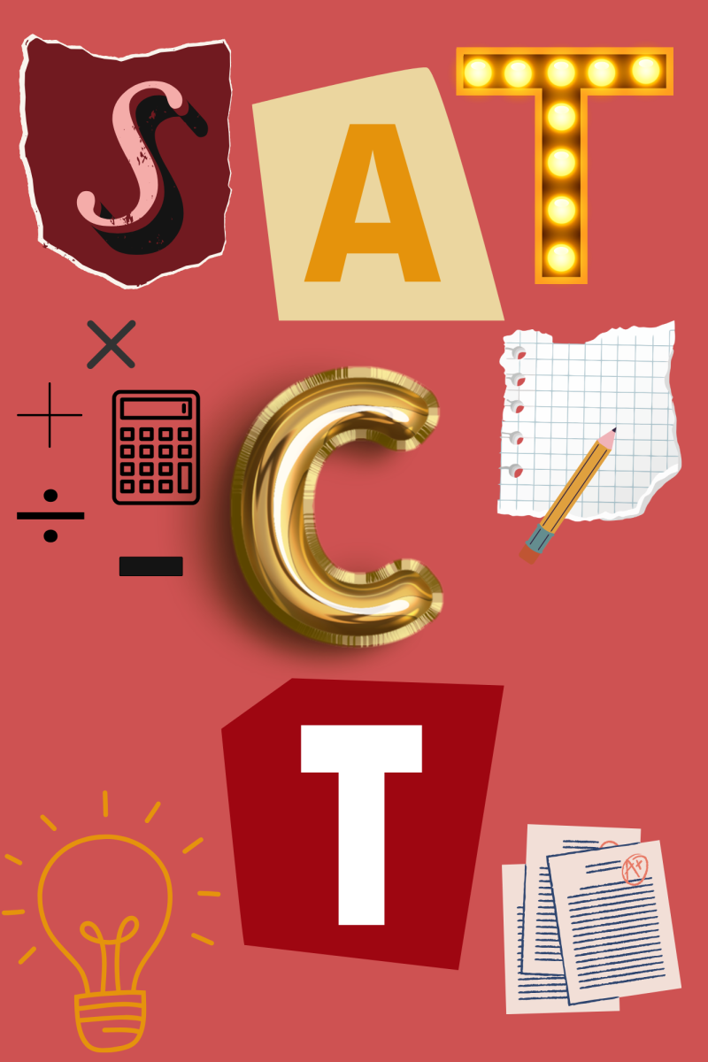 Preparing for college entrance exams requires time and effort. No matter which test is taken, students’ preparation remains the same.
Graphic designed in Canva by Hailey Rivers.