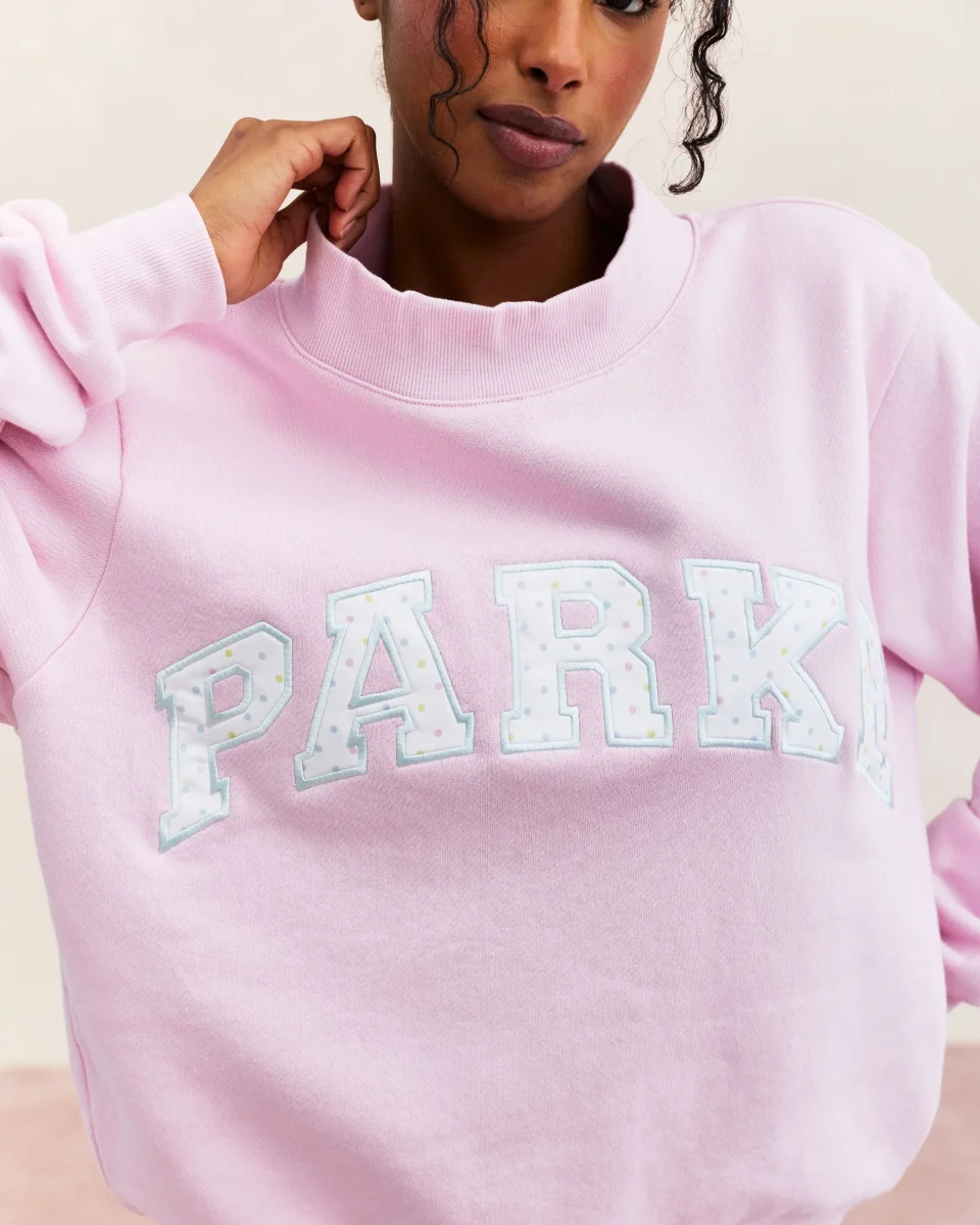 In 2026, Parke mockneck sweatshirts have gone out of stock frequently making the brand’s rare sweatshirts go out quickly. 
Photo courtesy of Chelsea Parke