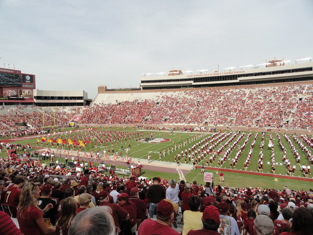 While the experience of an FSU game day is enjoyable to many, the football team's performance has been debated. The faithful fans have been frustrated as the team has not had a strong season in a few years.
Photo courtesy of Creative Commons "FSU football half time show" by MatHampson is licensed under CC BY-SA 2.0.